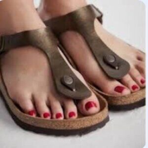 Birkenstock Gizeh Bronze Thong Sandals Size 39 Size 8 Size 8.5